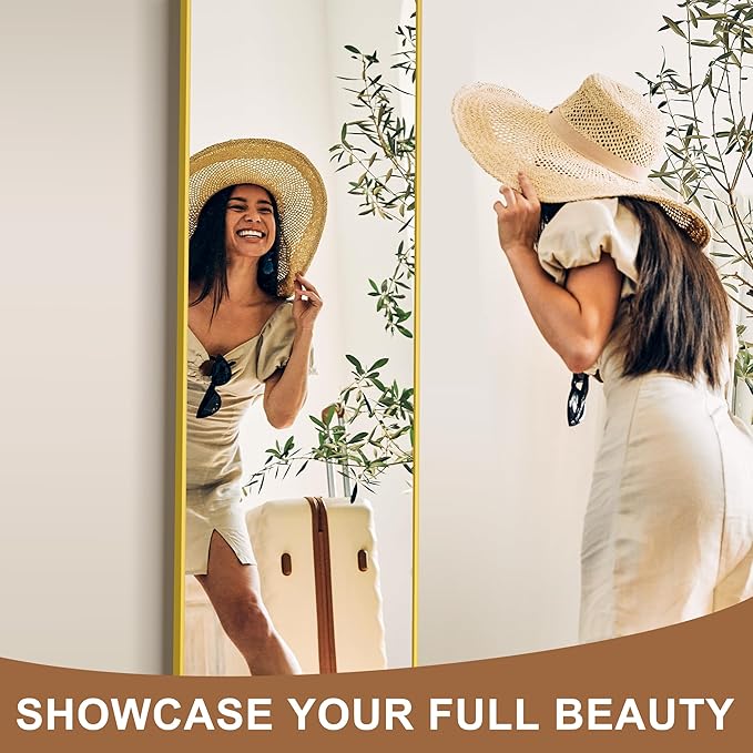 Delma Full Length Mirror, Wall Mounted, Freestanding or Leaning, Rounded