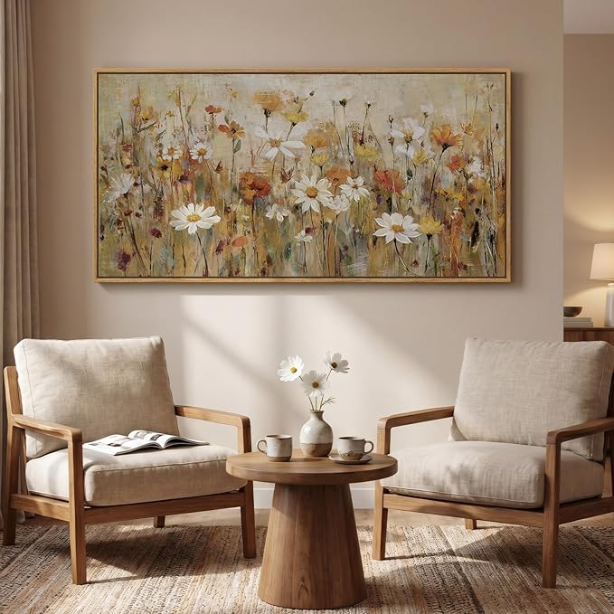 Large Framed Vintage Botanical Wall Art