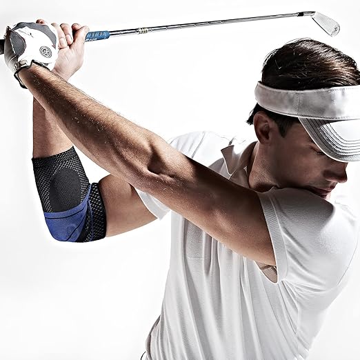 Bauerfeind - EpiTrain - Elbow Support - Targeted Compression for Chronic Elbow Pain - Size 3 - Color Titanium