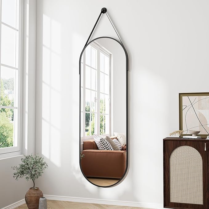Full Length Mirror, Oval Wall Mounted Mirror