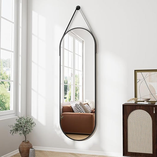Full Length Mirror, Oval Wall Mounted Mirror