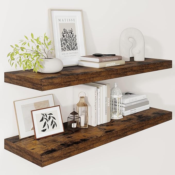 Vivelove 12" Deep Floating Shelves