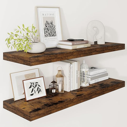 Vivelove 12" Deep Floating Shelves