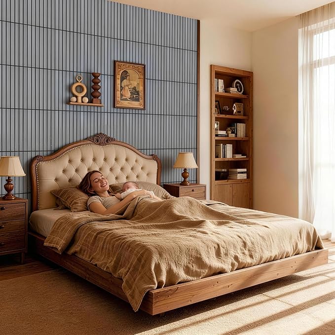 12 Pack PVC Wood Wall Panels, 11.8 x 15.7 x 0.35 Inch Sound Panels, 100%