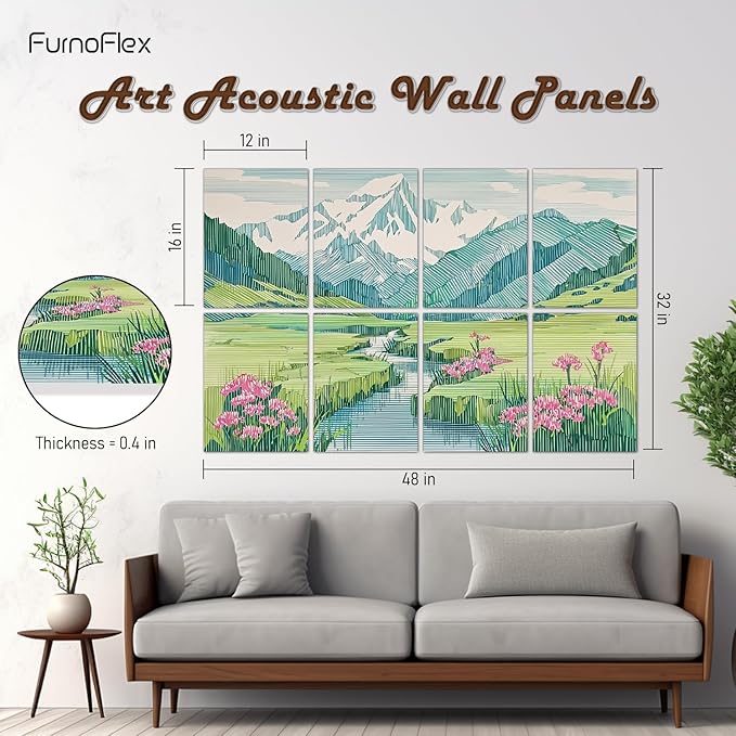 Art Acoustic Panels Tiles Decorative Room Sound Proof Foam Absorbing Panels