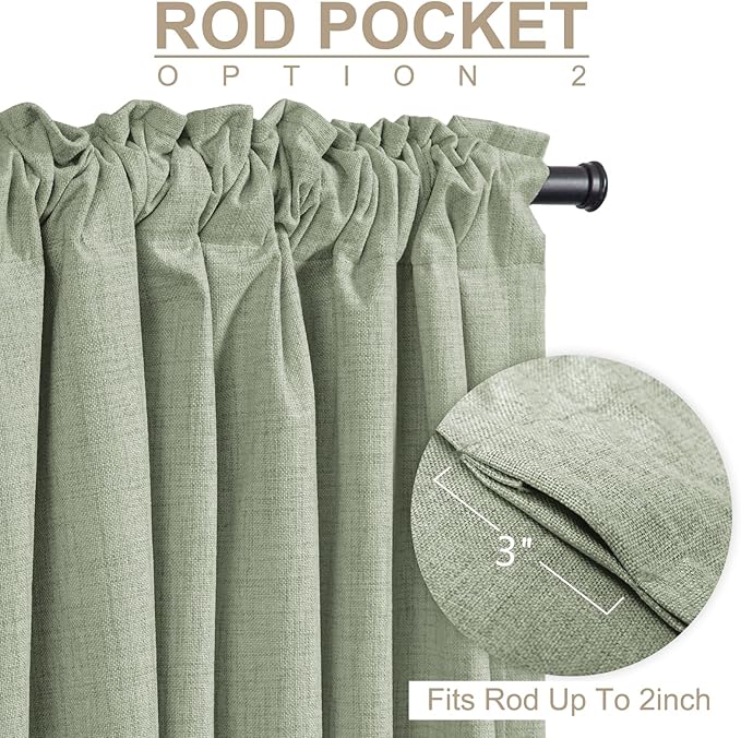 100% Blackout Shield Linen Blackout Curtains