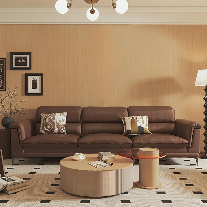 Thick Oak Wood Wallpaper Peel and Stick 48"x354" Light Brown Wood Contact Paper