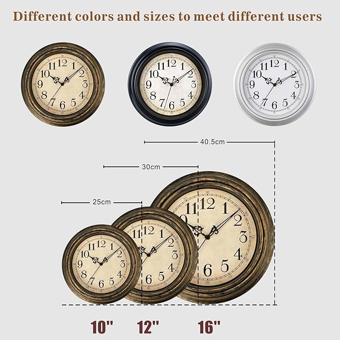 Plumeet Small Retro Wall Clock