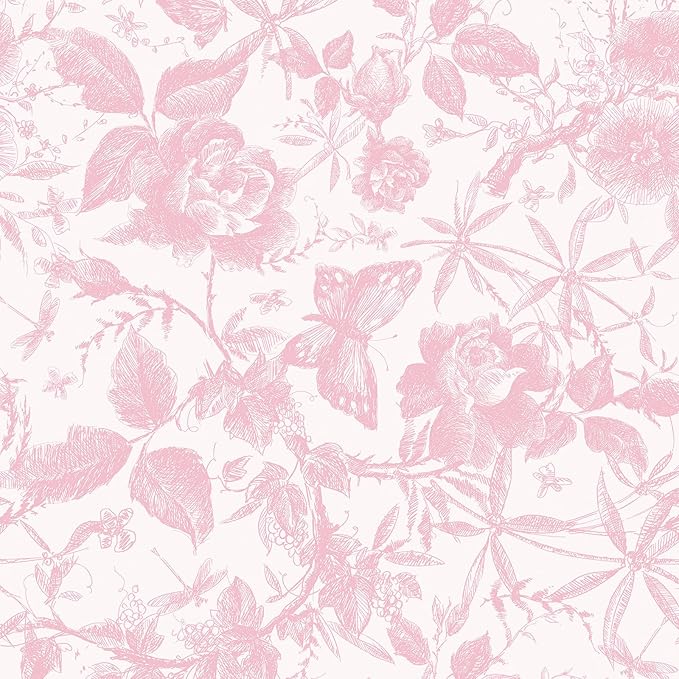 JiffDiff Floral Vintage Wallpaper Peel and Stick