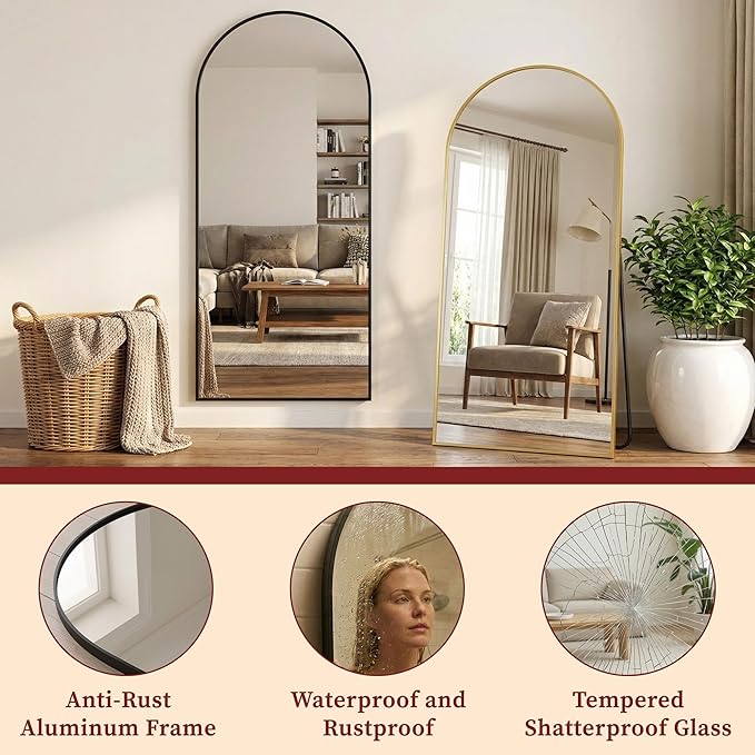 Suidia 58"x18" Arched Full Length Mirror