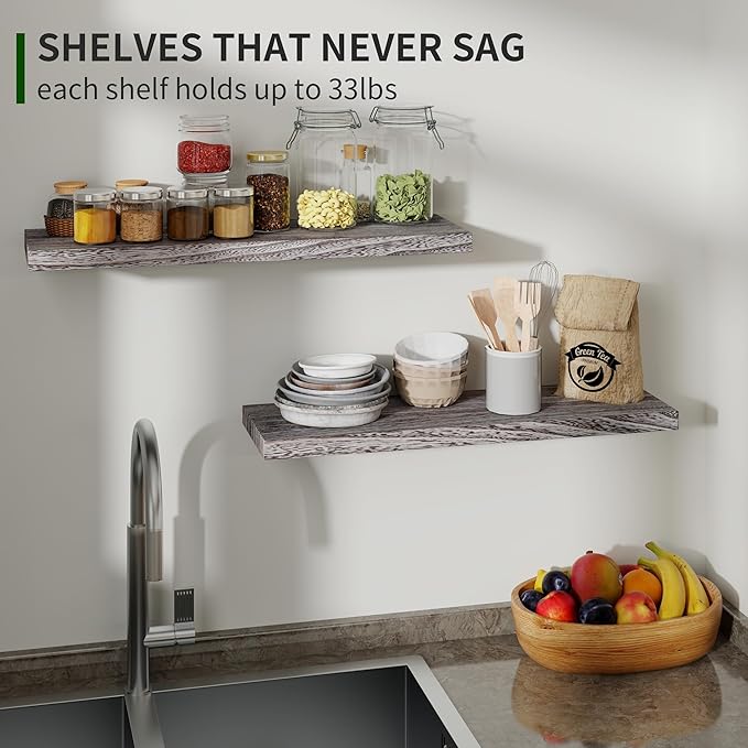 Marsmiles Wood Floating Shelves