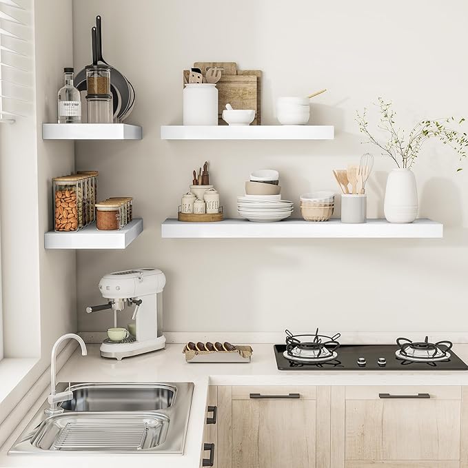 Vivelove 24/36/48/55 Inch Floating Shelves
