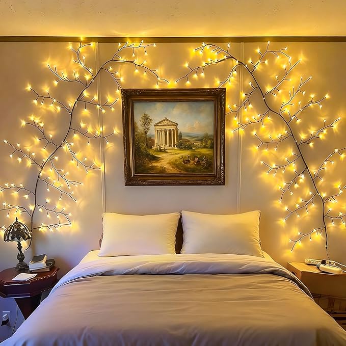 Enchanted Willow Vine Lights for Wall: 7.5FT led Twinkling Tree Branch Light