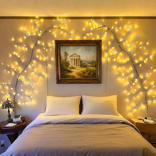 Enchanted Willow Vine Lights for Wall: 7.5FT led Twinkling Tree Branch Light