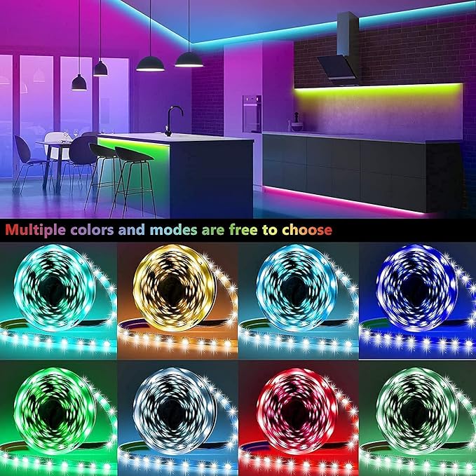 Tenmiro 65.6ft Led Strip Lights Smart Led Light Strips Music Sync Color