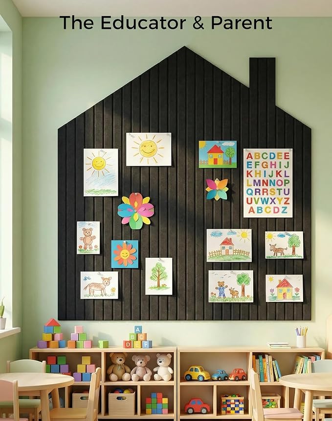 Aothia 12-Pack Felt Bulletin Board Tiles 48"x36", Modular Pin Board