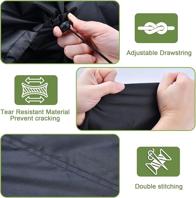 Grill Covers Heavy Duty 58inch,420D Grill Cover Waterproof for Outdoor Grills,BBQ Covers for Outside,Gas Grill Cover,UV & Fade Resistant with Adjustable Straps, Barbeque Accessories for Blackstone