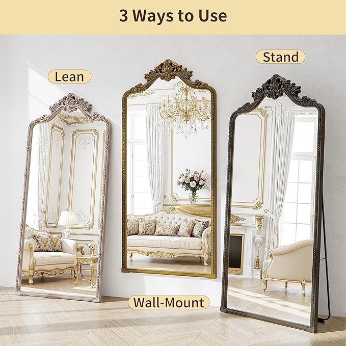 71"x32"Arched Full Length Floor Mirror, Full Body Mirrors