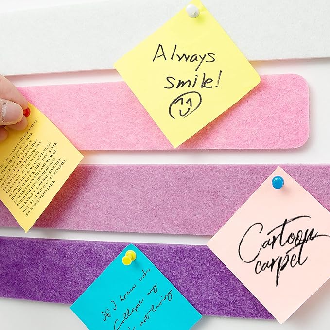 8 Packs Felt Pin Board Bar Strips Bulletin Board
