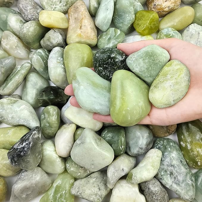 FANTIAN 10 lbs Polished River Rocks, 2-3 Inch Large Pebbles for Plants, Decorative Stones for Succulent, Landscaping, Vases, Crafting and Garden
