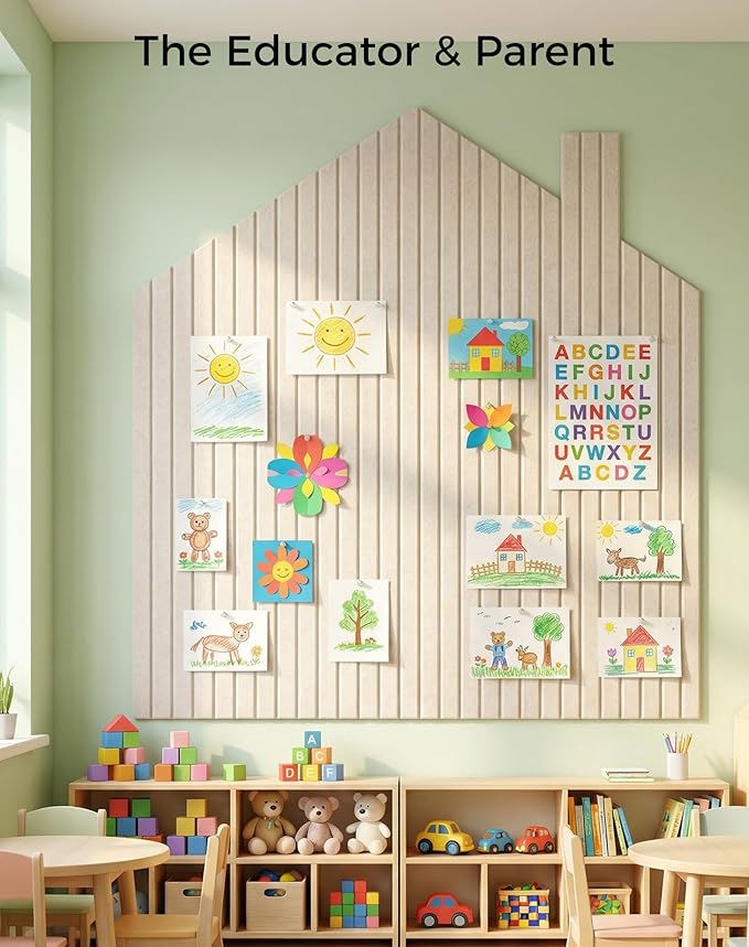 Aothia 12-Pack Felt Bulletin Board Tiles 48"x36", Modular Pin Board
