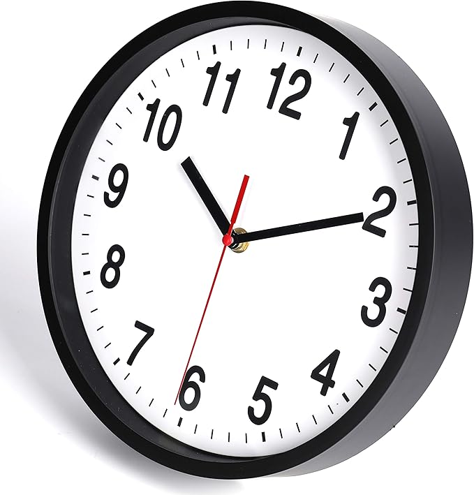 Foraineam 2-Pack Silent Non Ticking Wall Clock