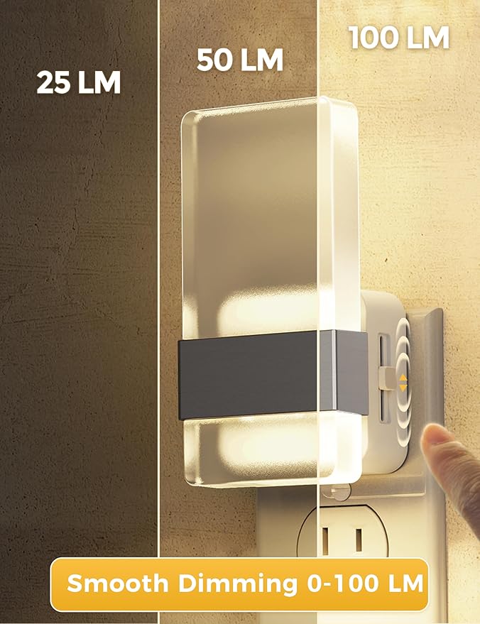 L LOHAS LED Night Light, Night Lights Plug Into Wall, Dusk-to-Dawn Sensor