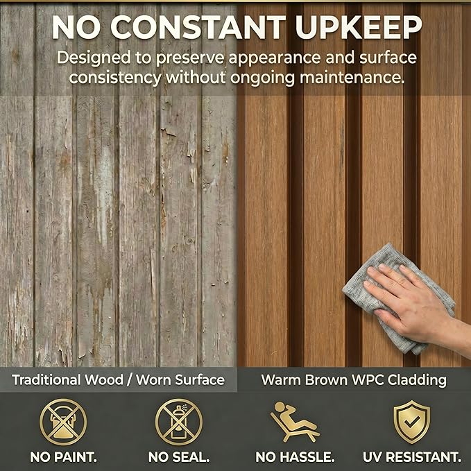 From Plain to Beautiful in Hours WPC Exterior Wall Slat Panels Waterproof
