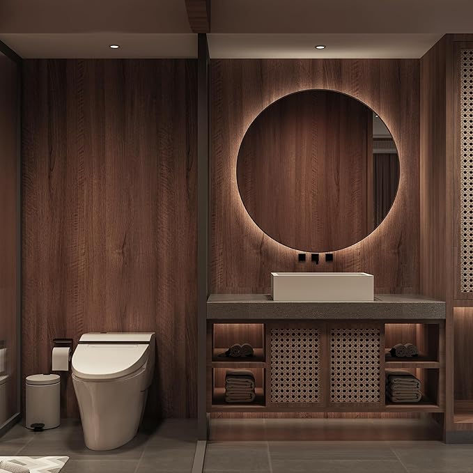 48x354 inch Large Walnut Wood Contact Paper Peel and Stick Wood Wallpaper