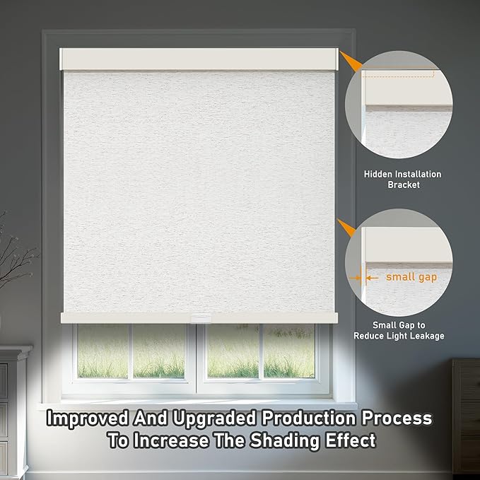 AOSKY Linen Roller Blinds Shades