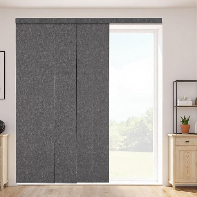 VEVOR Panel Track Blinds, Extendable Track from 45.8 in to 86 in W, Trimmable