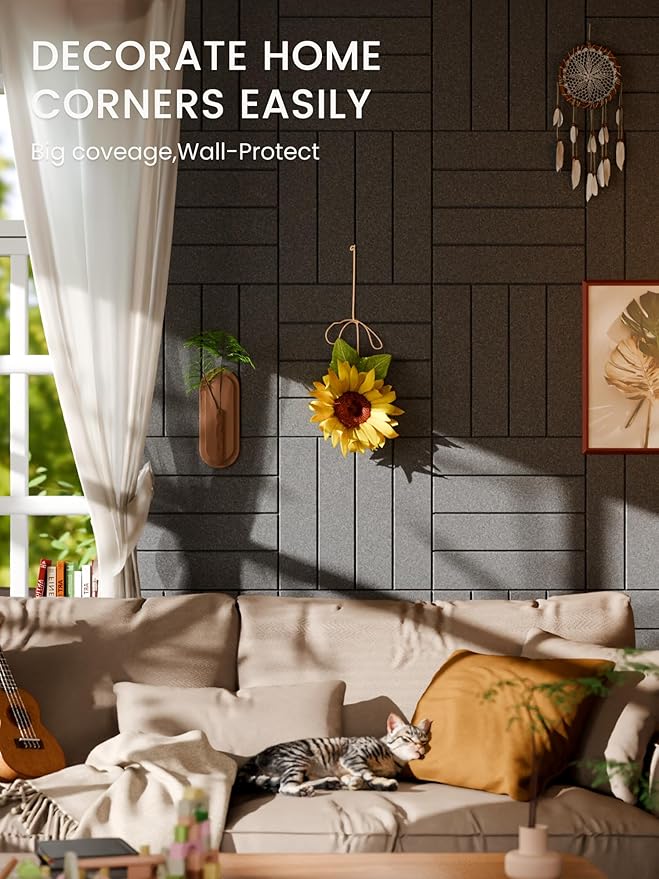 Bumusty Large Cork Board Alternative-36 x 24" Felt Bulletin Board Tiles