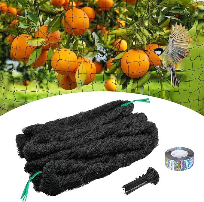 Bird Netting for Chicken Coop 50 X 50 Ft 1" Square Mesh Heavy Duty Chicken Run Netting Roof Cover Against Hawks, Eagles, Owls, UV Resistant, for Garden, Fruit Tree, Plant, Vegetable Protection