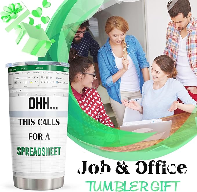 Excel Mug - Accountant Gifts for Women/Men, Funny Spreadsheet Mug, 20oz Tumbler