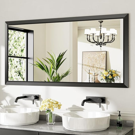 Briivue 60x30 Inch Black Bathroom Mirror