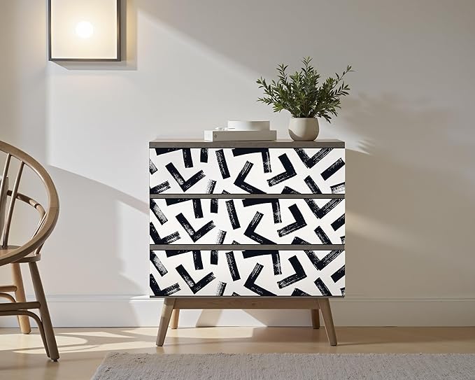 FLFK Black and White Design Wallpaper Border