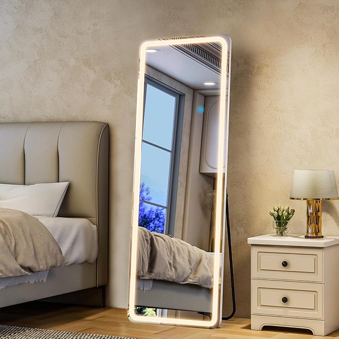 Full Length Mirror with LED Lights, LED Mirrors Full Length Floor Mirror Full