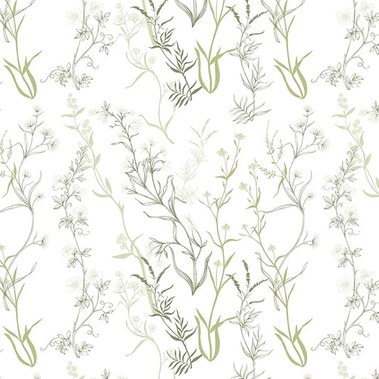 Timeet Floral Peel and Stick Wallpaper Botanical Wildflower Self Adhesive Wall