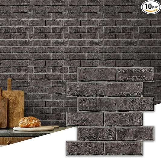 Commomy 3D Faux Brick Wallpaper Wall Tiles