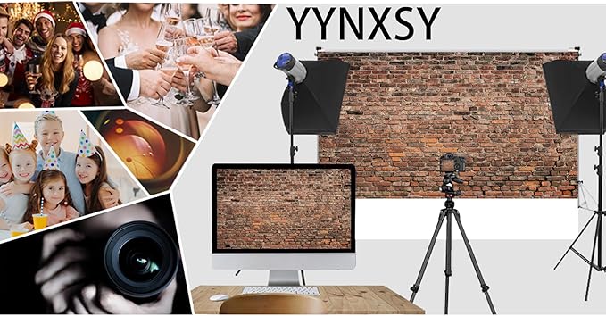 YYNXSY 6X4FT Large Fabric Brick Background