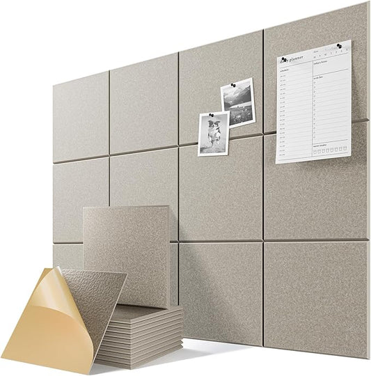 6-Pack Self-Adhesive Acoustic Panels, Soundproof Wall Panels