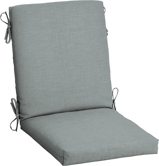 Arden Outdoor Patio Dining Chair Cushion, 20x44, Rain-Proof Seat Pad, Fade-Resistant Outdoor Cushion Stone Grey Leala