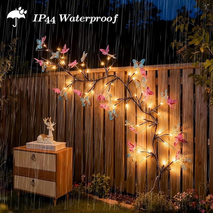 Willow Vine Light with Butterfly 48LED 5.9FT Enchanted Wall Decoration Vine