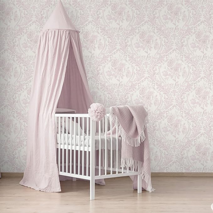 Ismoon Floral Peel and Stick Wallpaper Pink Contact Paper Boho Watercolor