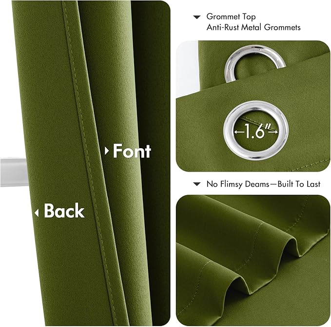 MIULEE Blackout Curtains for Bedroom Living Room 2 Panels, Thermal Insulated