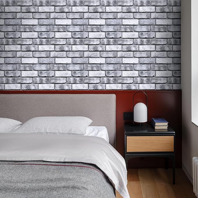 COMSTICKC 3D Faux Brick Wall Panel Peel and Stick, Small Size, Ultra-Light PVC