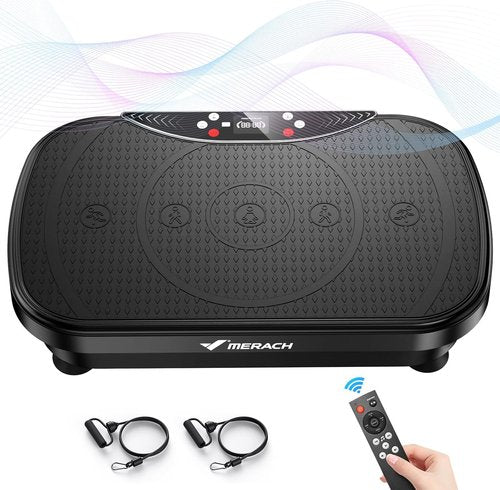 MERACH Vibration Plate - Lymphatic Drainage & Weight Loss Machine with Bluetooth & LED Display | Home Workout Equipment