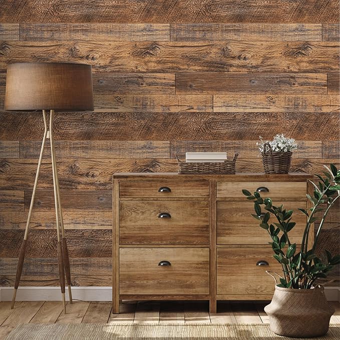 TANONE Wood Contact Paper Kitchen Peel and Stick Wallpaper, Self Adhesive