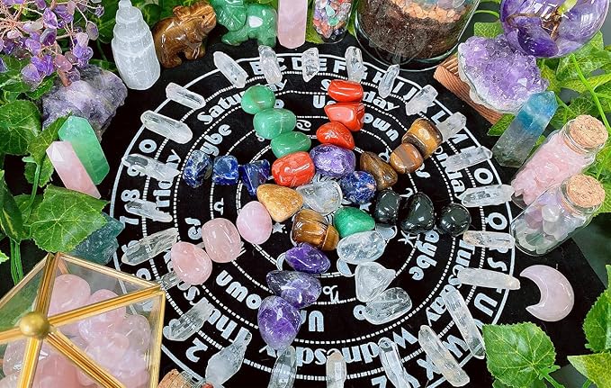 QINJIEJIE Lapis Lazuli Crystals Brazilian Polished Stone 0.6-1" Natural Irregular Stone Tumbled Reiki Healing Crystal for Succulents Plants Vase Filler Decoration Bulk 0.45 LBS