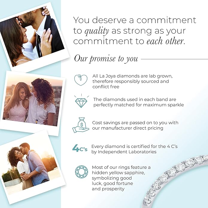 Lab Grown Diamond Wedding Bands for Women | 10K Yellow, White and Rose Gold Certified 1/10 - 1/2 Carat Milgrain Diamond Anniversary Bands, Promise Rings and Stackable Bands